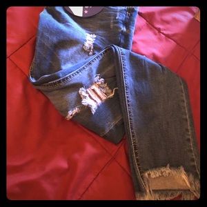 Size 9 distressed jeans